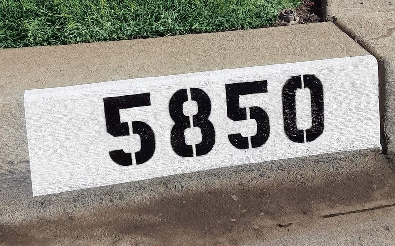 Curb painting work 5
